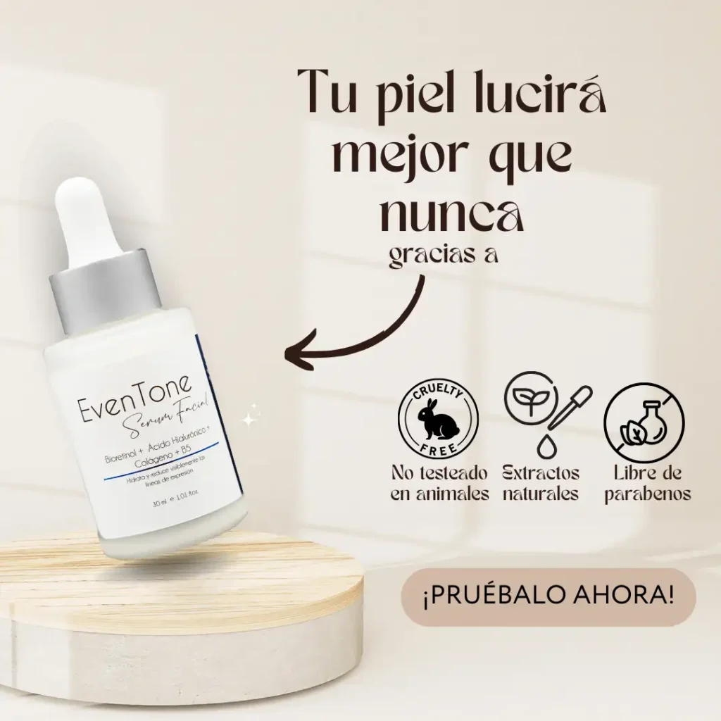 El suero facial con Bio Retinol que hidrata, rejuvenece y mejora la piel visiblemente desde el primer mes. Cómpralo en NANY STORE.
#SueroFacial, #BioRetinol, #NanyStore, #CuidadoFacialNatural, #SkincareSeguro, #PielRejuvenecida, #HidrataciónProfunda, #ColágenoNatural, #VitaminaE